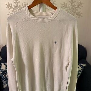 Original Penguin Men's Cream Crewneck Sweater